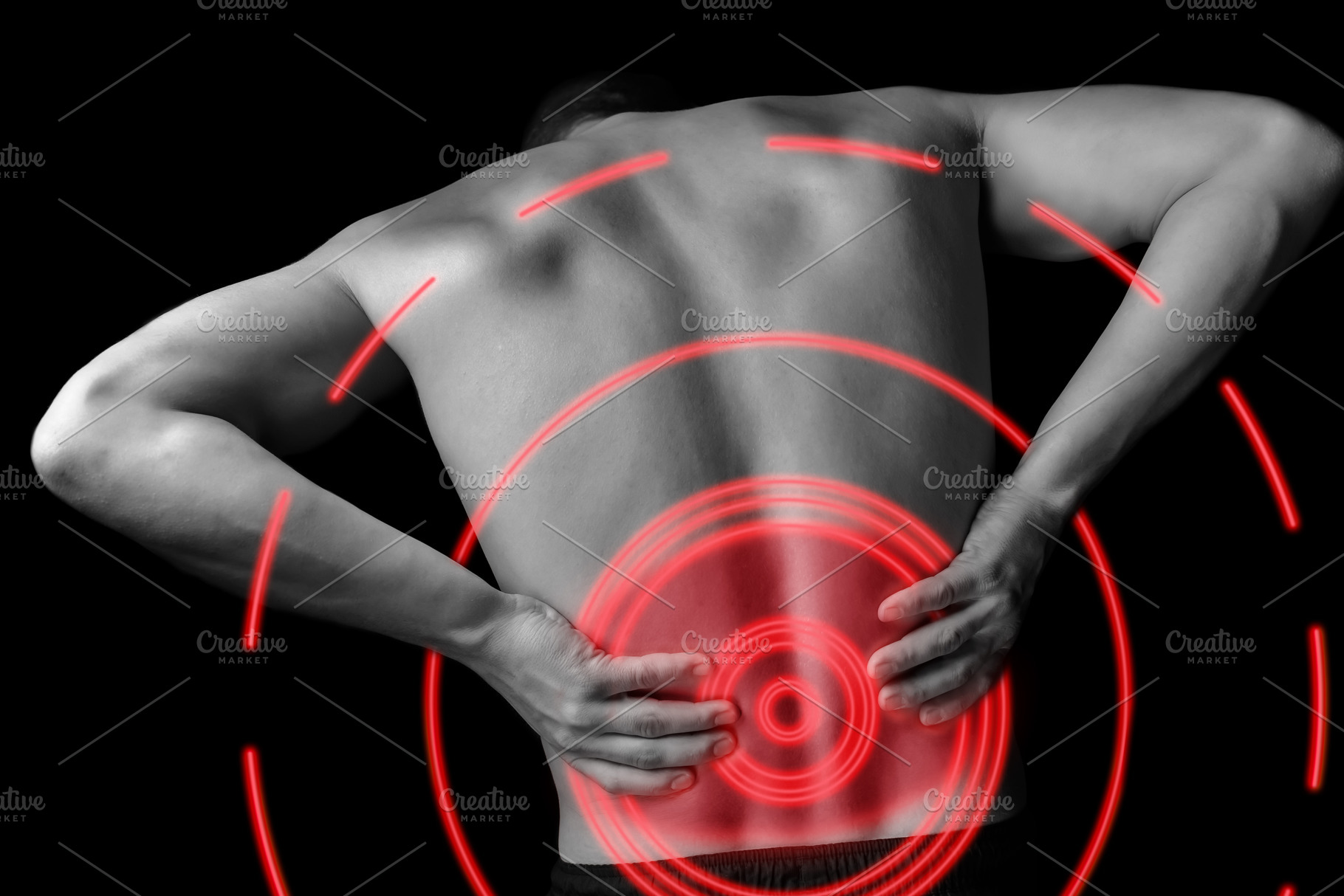 Acute backache, a Health & Medical Photo by P&G