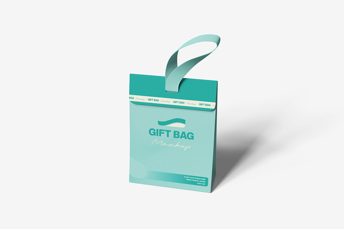 Gift Bag Mockup, a Merchandise Mockup by bimockup (Photo 6 of 6)