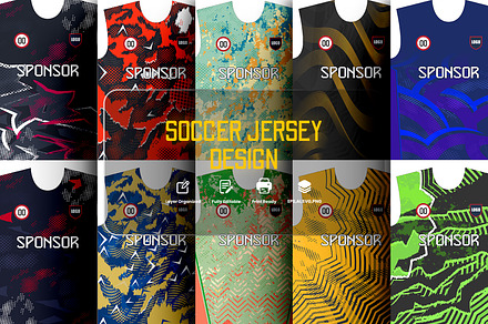 soccer jersey design for sublimation, a Sport Illustration by samsulpassive