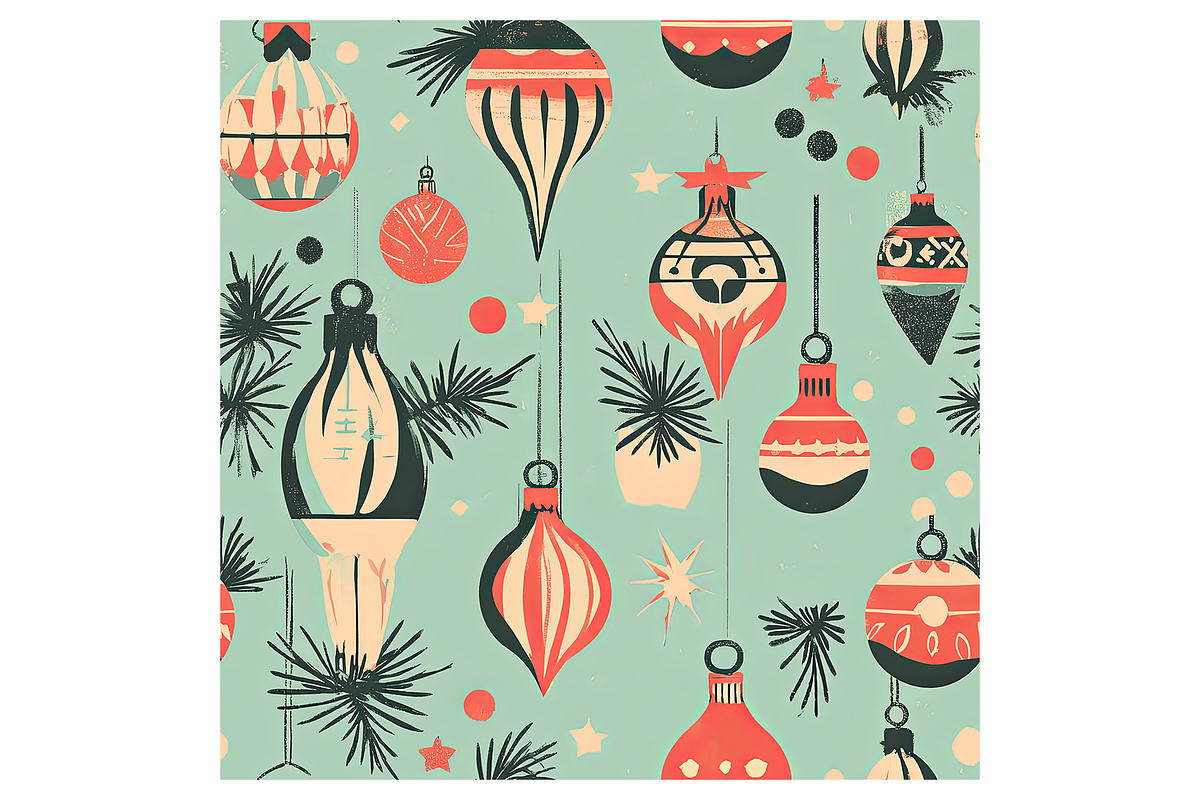 Vintage Holiday 2 Digital Paper, a Pattern Graphic by Chromolume Studio (Photo 13 of 28)
