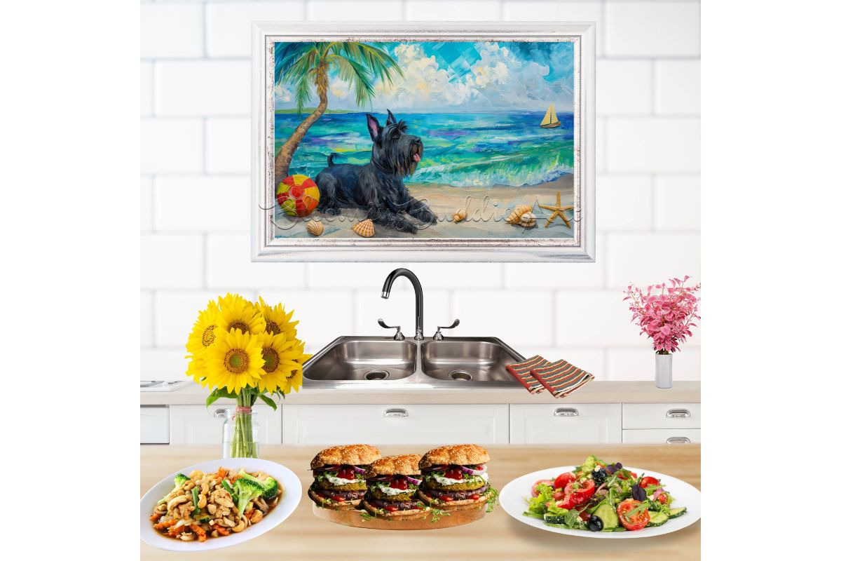 Painting of a Scottish Terrier Dog 2, an Animal Illustration by Art Paradise Studios (Photo 2 of 9)