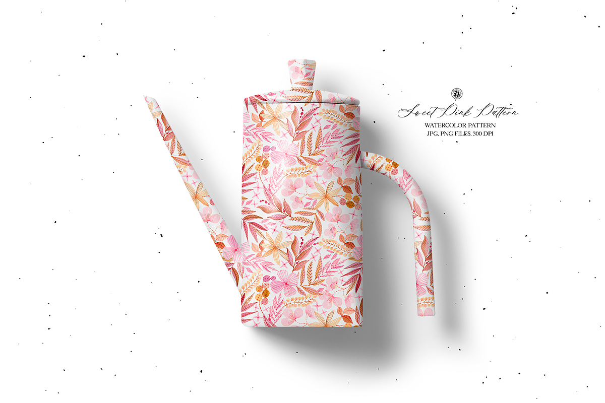 Sweet Pink Watercolor Pattern, a Pattern Graphic by Webvilla Studio (Photo 2 of 6)