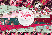Valentine Doodles Seamless Patterns, a Pattern Graphic by KaramfilaS (Thumbnail 2 of 18)
