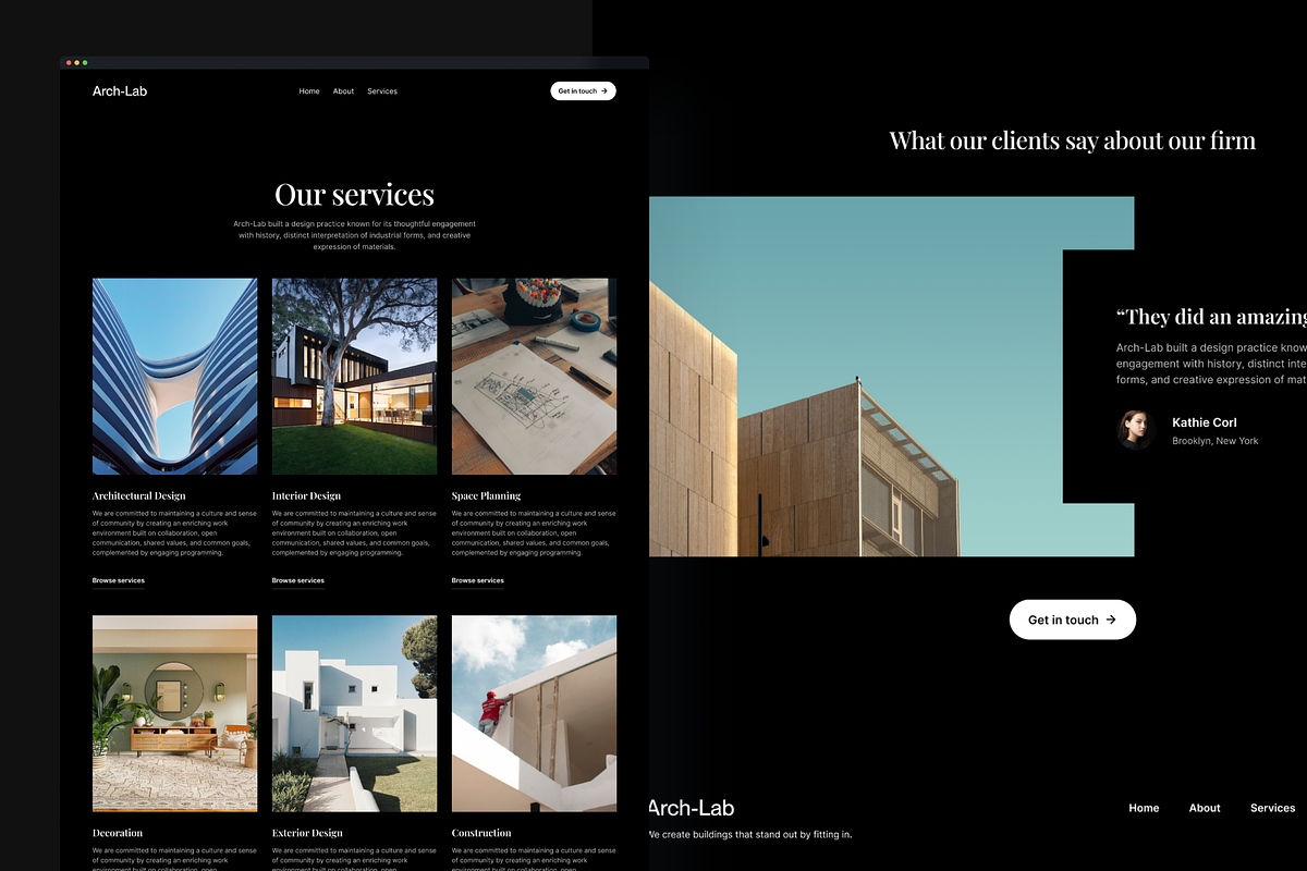 Arch-Lab Portfolio UI Kit, an UI Kit Template by Skaler Lab (Photo 2 of 6)