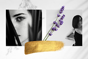 12 golden paint brush strokes, a Texture Graphic by Kat Anti (Thumbnail 3 of 5)
