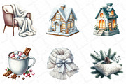 Cozy White Christmas Clipart, an Illustration by DreamPrint404 (Thumbnail 2 of 5)