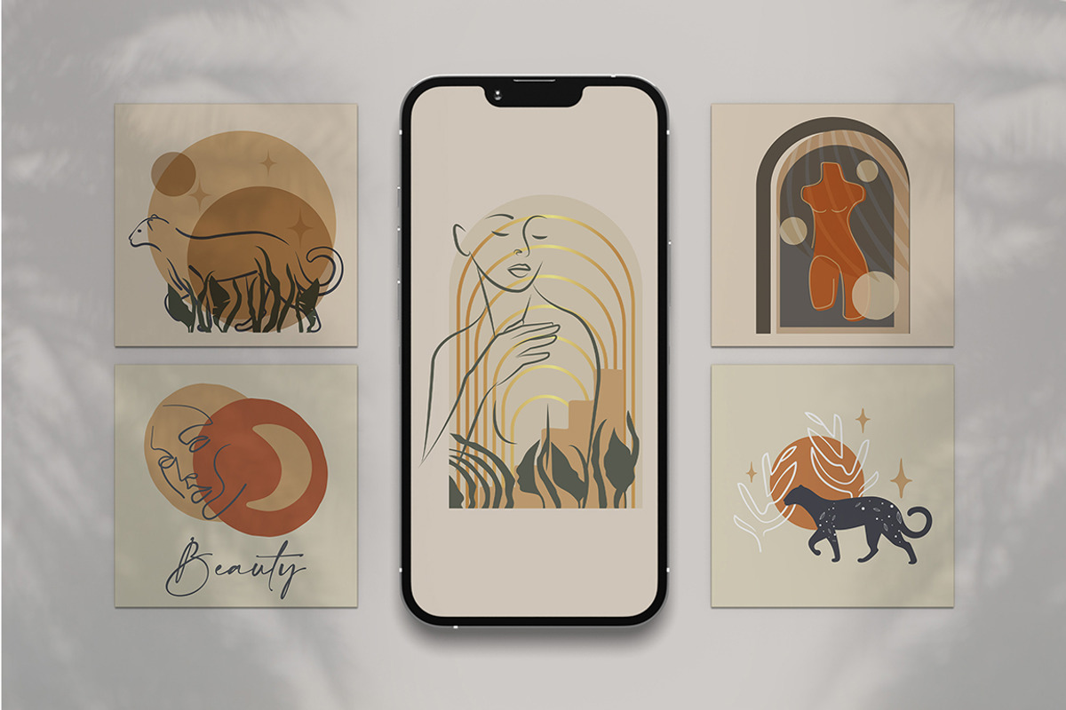 Aesthetic Boho Illustrations, a Decorative Illustration by NatalyN (Photo 5 of 11)