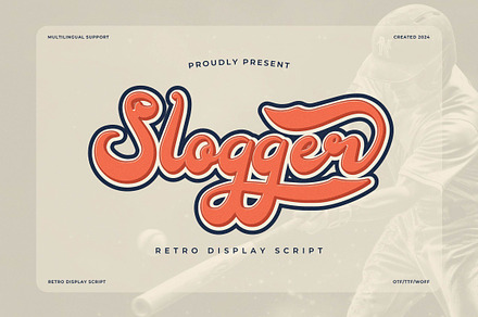 Slogger | Retro Display Font, a Script Font by Denustudios