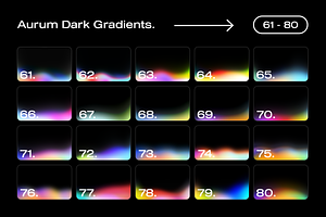 100 Aurum Dark Gradients Collection