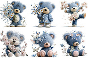 Spring Teddy Bear Clipart, an Illustration by CraftArtStudio (Thumbnail 5 of 6)