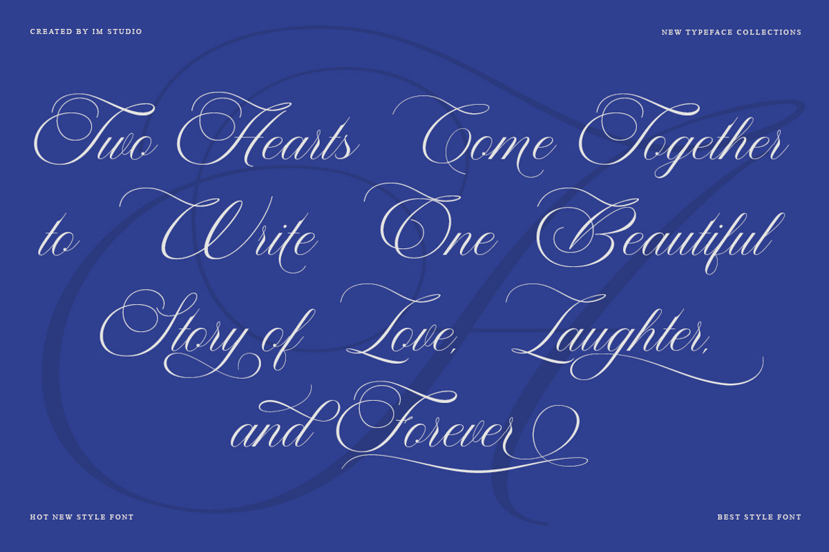 Bailentia Calligraphy, a Script Font by IM Studio (Photo 7 of 10)
