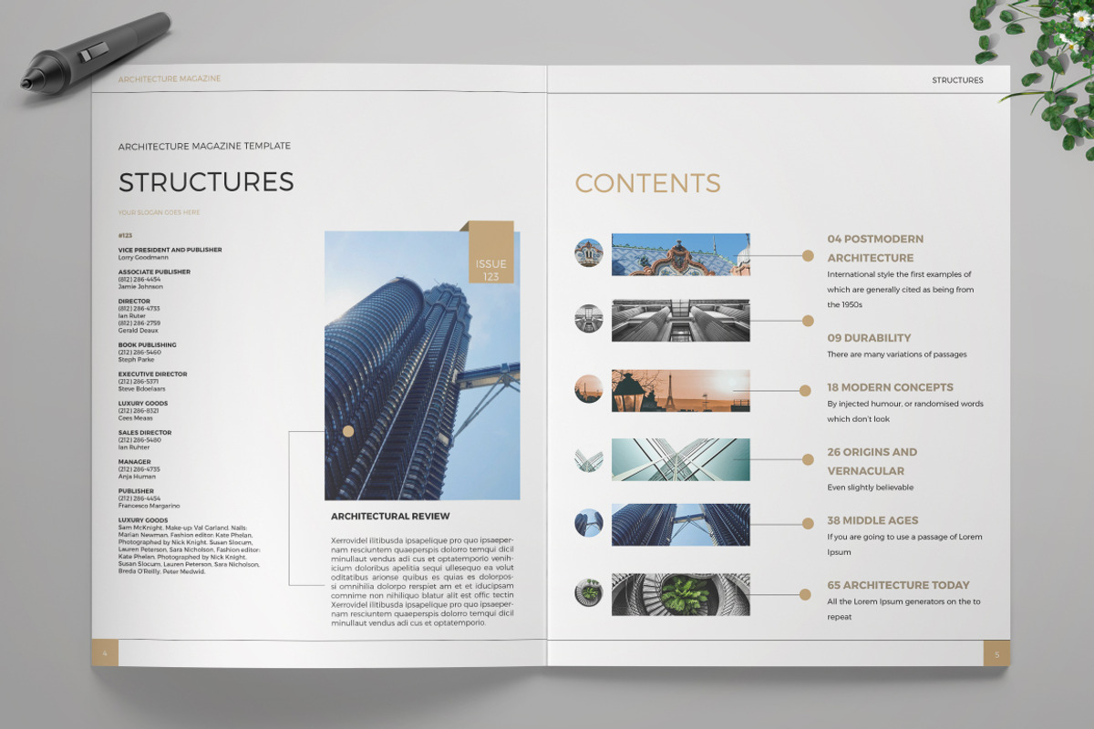 Structures - Architecture magazine, a Magazine Template by Boris Cupac