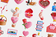 Valentine's Day 3D Icon Set, an Object Illustration by Lumina_ui_ux202 (Thumbnail 5 of 5)