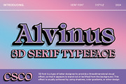 Alvinus 3D, a Serif Font by Craft Supply Co. (Thumbnail 1 of 8)