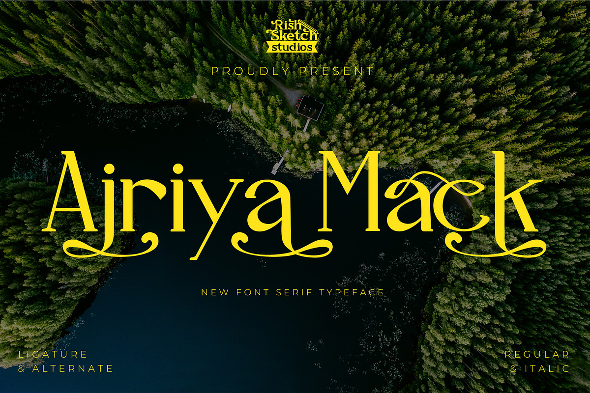 Airiya Mack - Serif Typeface Font, a Serif Font by Rishsketch (Photo 1 of 15)