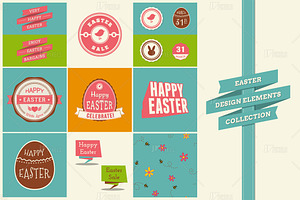 Easter Design Elements Set