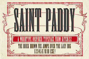 St.Paddy Woodblock Font
