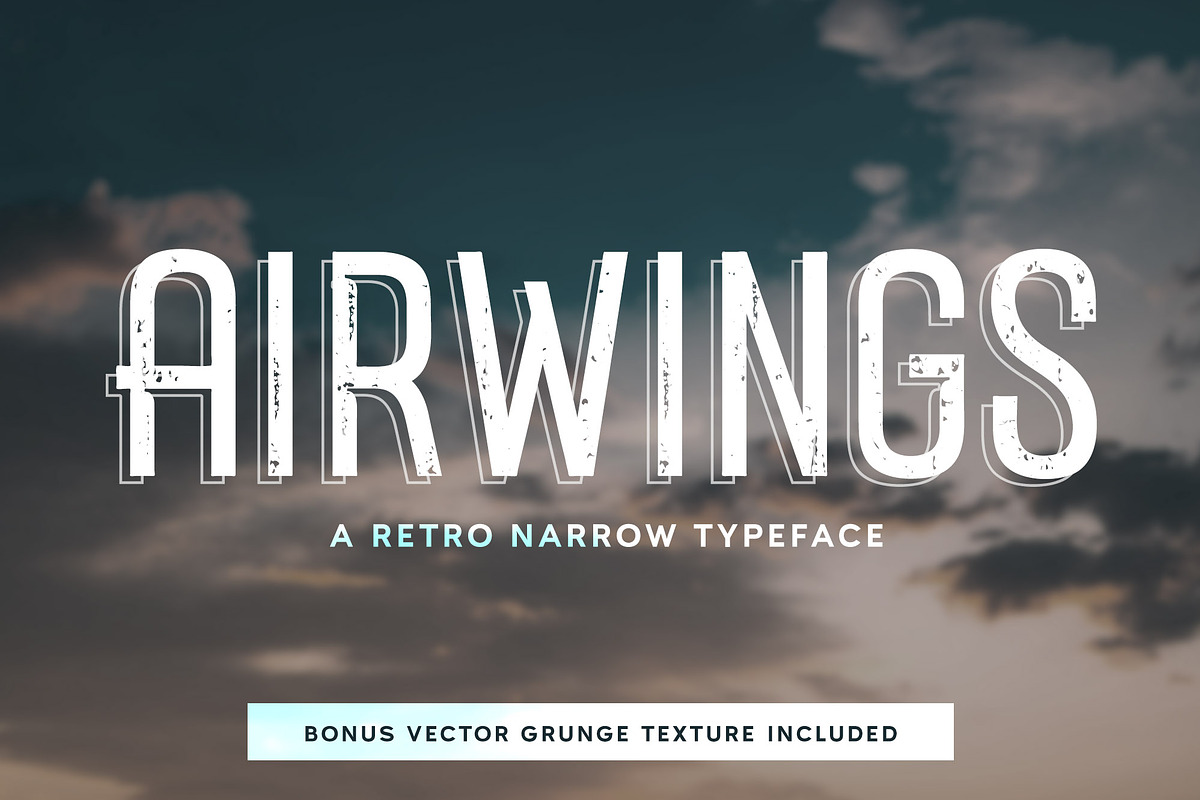 Airwings Army Retro Font + FREEBIES