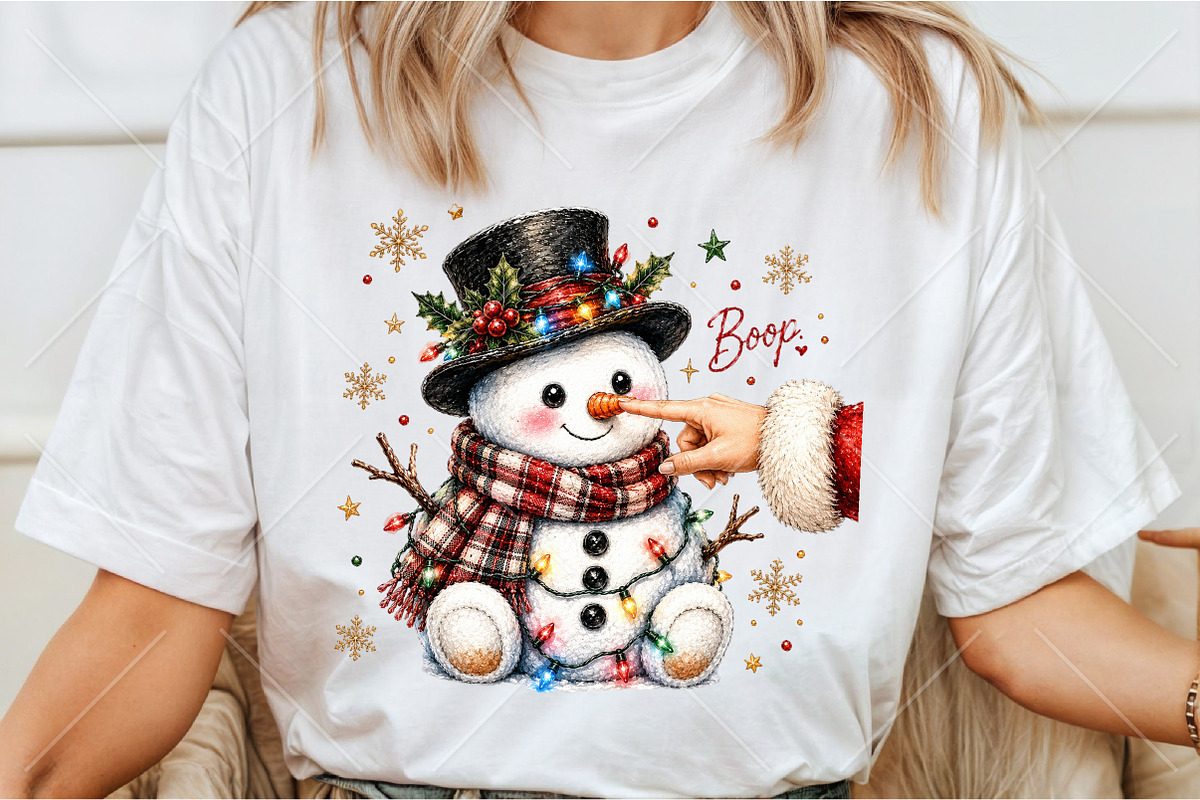 Boop Snowman Christmas PNG, a Seasonal Illustration by Canvas Craft (Photo 3 of 6)