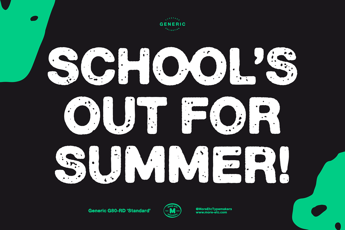Generic G80-RD 'Standard', a Sans Serif Font by More Etc. Studios (Photo 3 of 8)