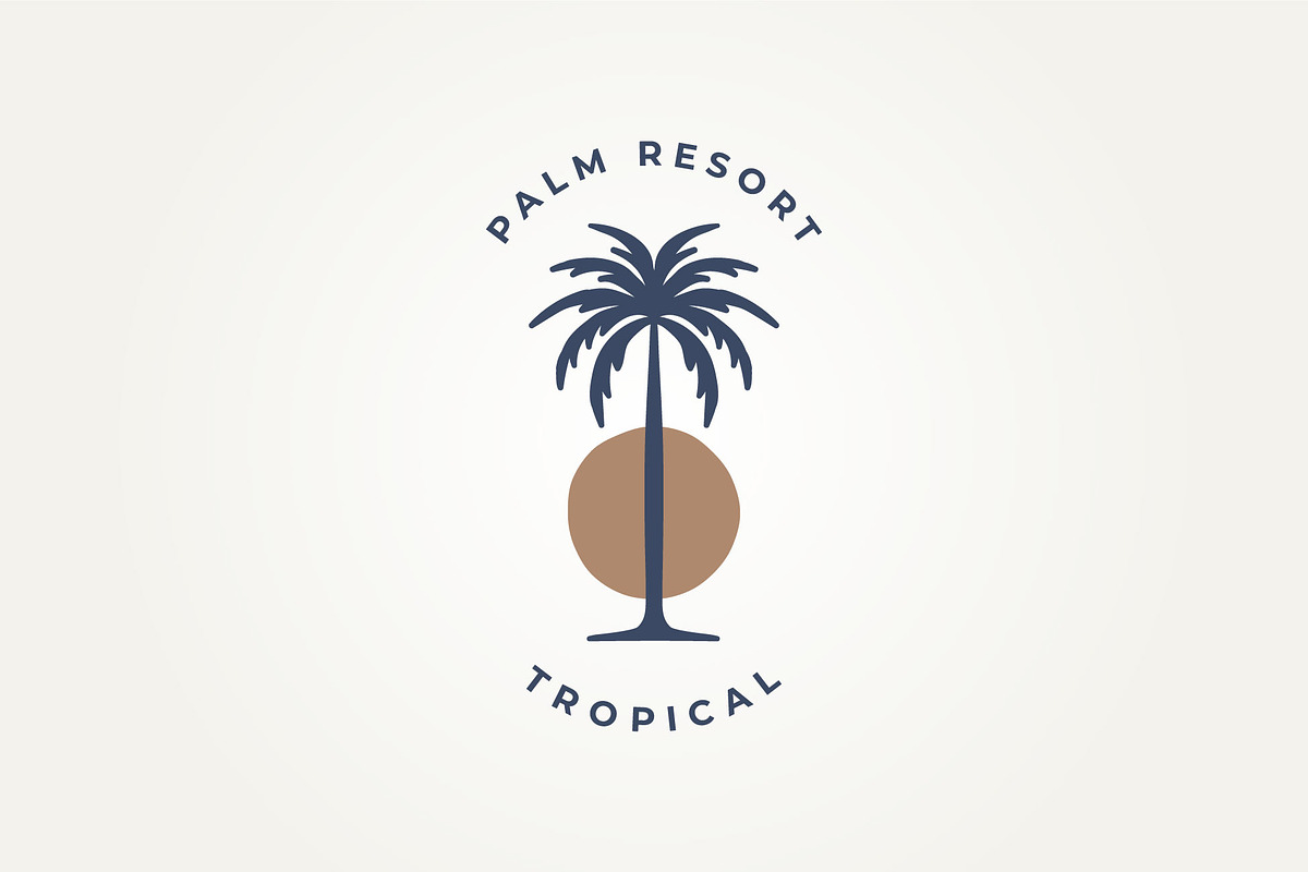 tropical palm tree resort icon logo, a Branding & Logo Template by Blazybone (Photo 2 of 2)
