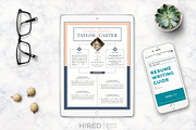 Creative CV Resume Template + icons, a Resume Template by HIRED Design Studio (Thumbnail 5 of 12)