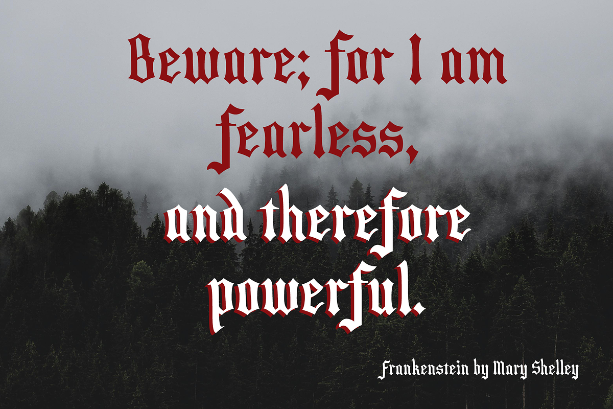 Victor Gothic, a Blackletter Font by EW Type Foundry (Photo 9 of 13)