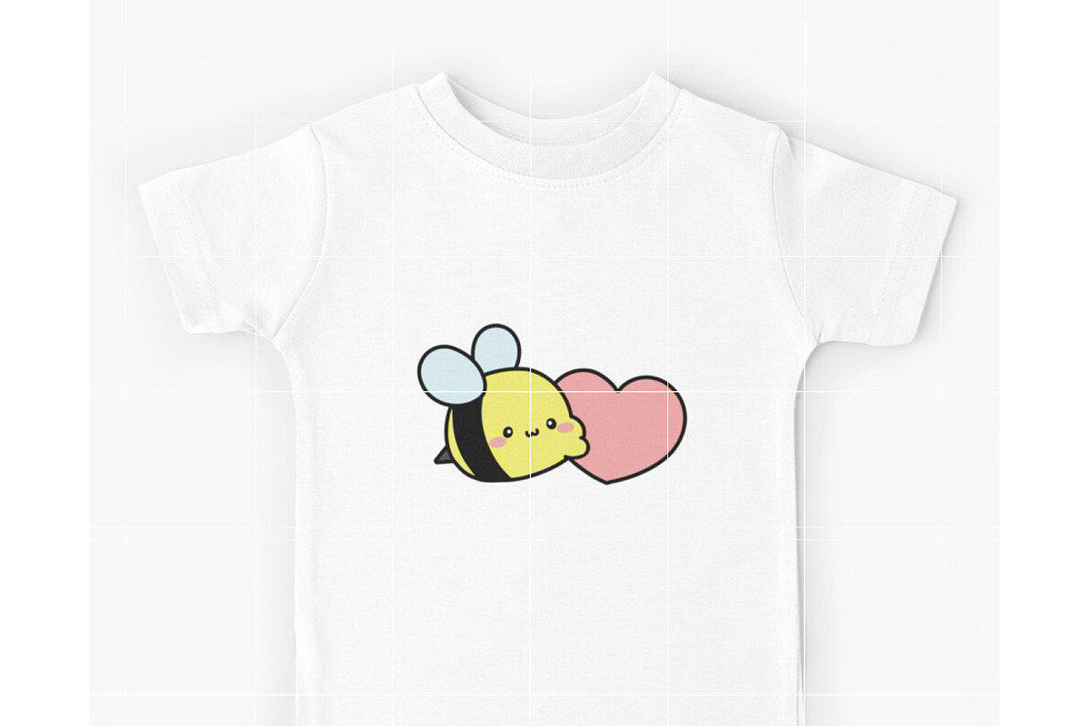 Cute Bee SVG, Kawaii Honey Bee SVG, an Illustration by TheHitShop (Photo 10 of 11)