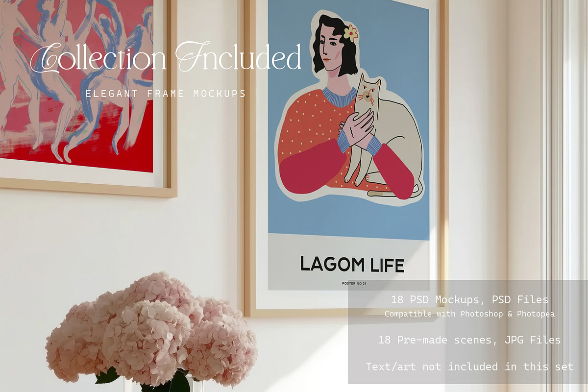 Hydrangea ~ Frame & Poster Mockups, a Household Mockup by The Bambi Collective (Photo 6 of 13)