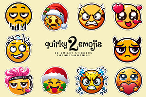 Quirky Emojis 2, an Emoji Icon by Digital Art Creations