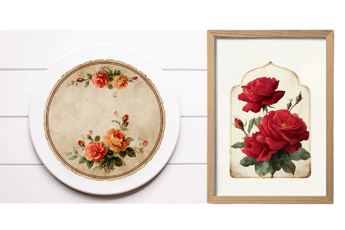 Vintage Valentine Label Sublimation, an Illustration by Designworld (Photo 3 of 6)