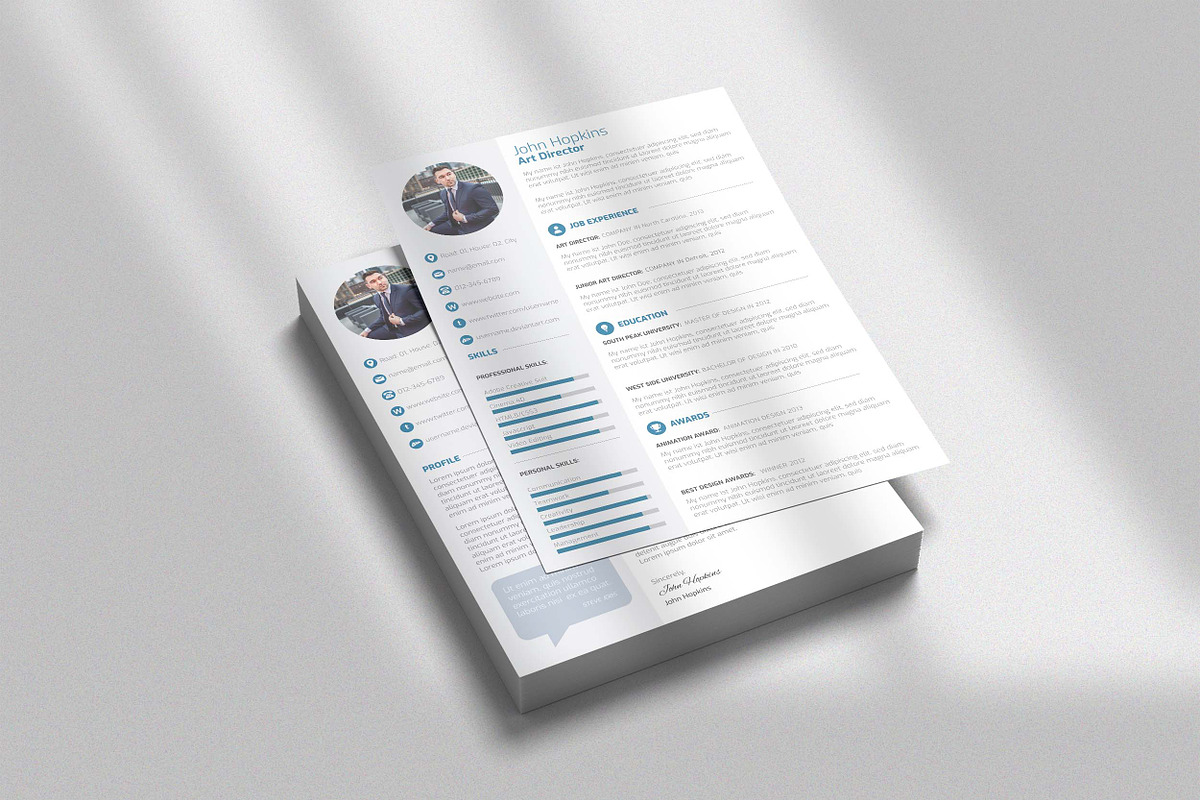 Resume Design Template, a Resume Template by Graphic Template (Photo 5 of 5)