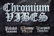 Chromium Vibes Text Effects, a Layer Style Add-On by Andrew Skoch Design (Thumbnail 1 of 7)