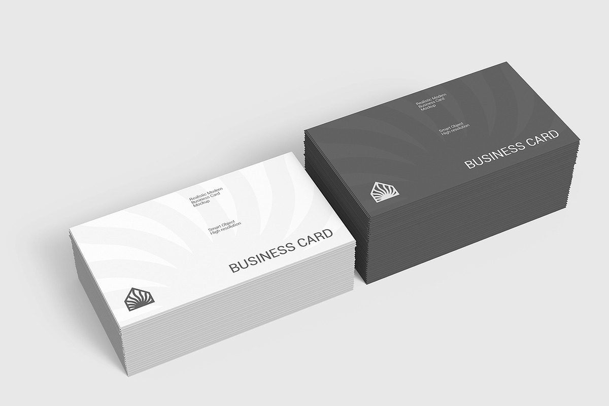 Stacked Business Card Mockup Set, an Advertising Mockup by graphypix (Photo 4 of 4)