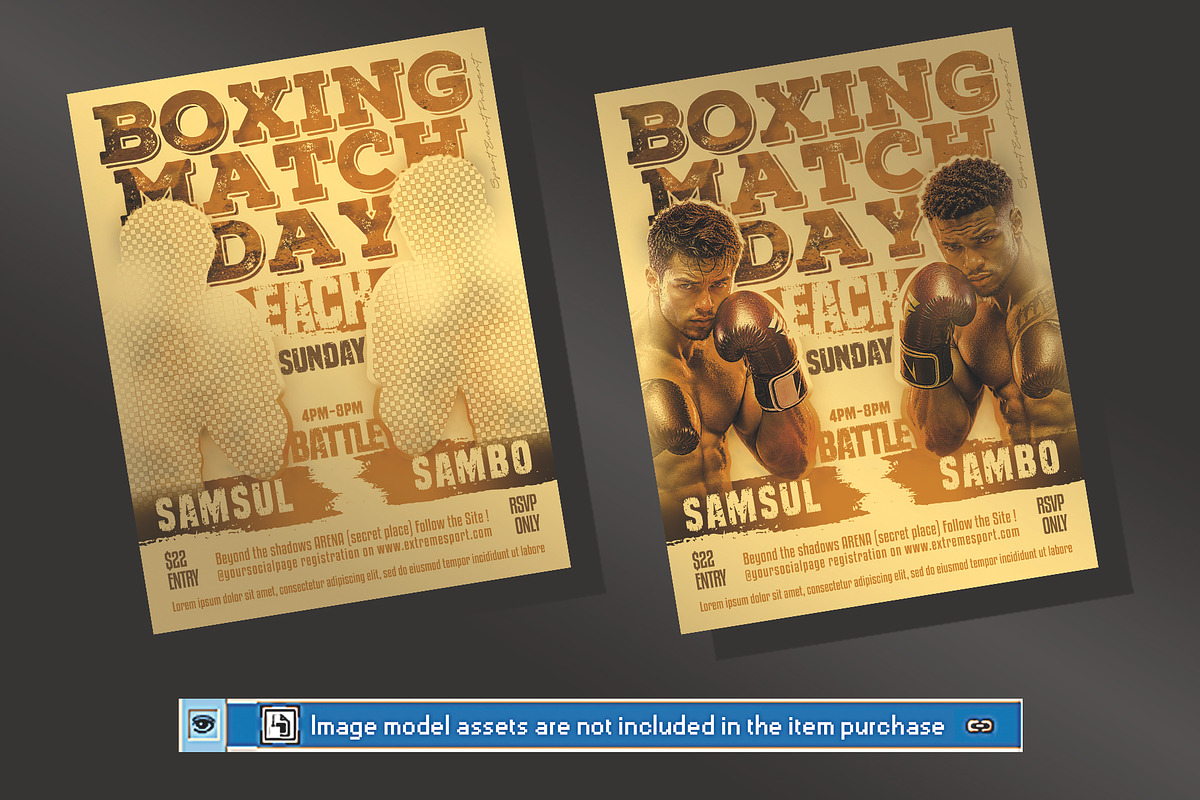 Boxing Sport Flyer Template, a Flyer Template by regalDRAW (Photo 4 of 6)