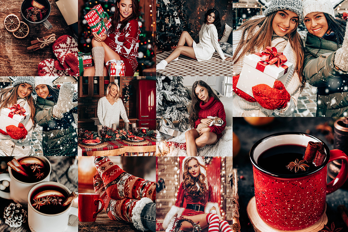 5 FESTIVE LIGHTROOM MOBILE PRESETS, an Action Add-On by KIIN Lightroom Presets (Photo 1 of 9)