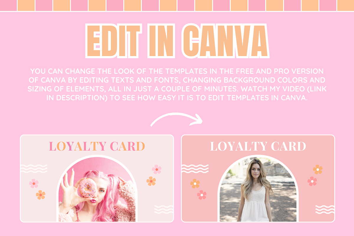 Cute Loyalty Card Template - 2 Sides, a Card Template by SunshineStudioBoutique (Photo 3 of 10)