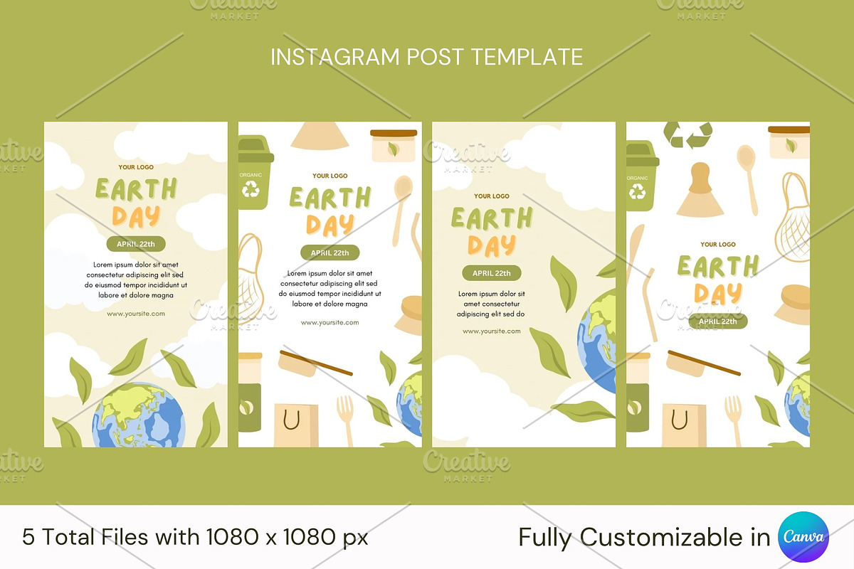 Earth Day - Social Media Template, a Social Media Template by ryelart.design (Photo 3 of 4)