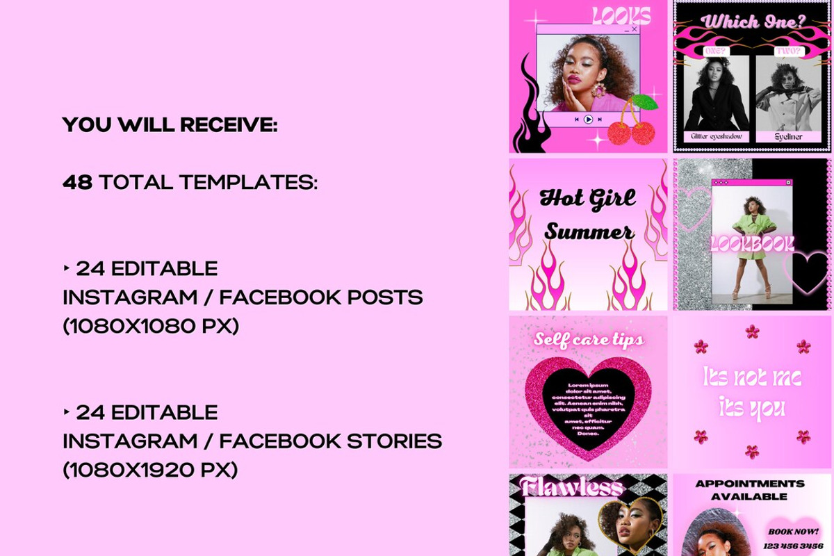 GLAM Business Social Media Templates, a Social Media Template by PLANETSEL (Photo 4 of 7)
