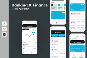 Banking & Finance Mobile App UI Kit