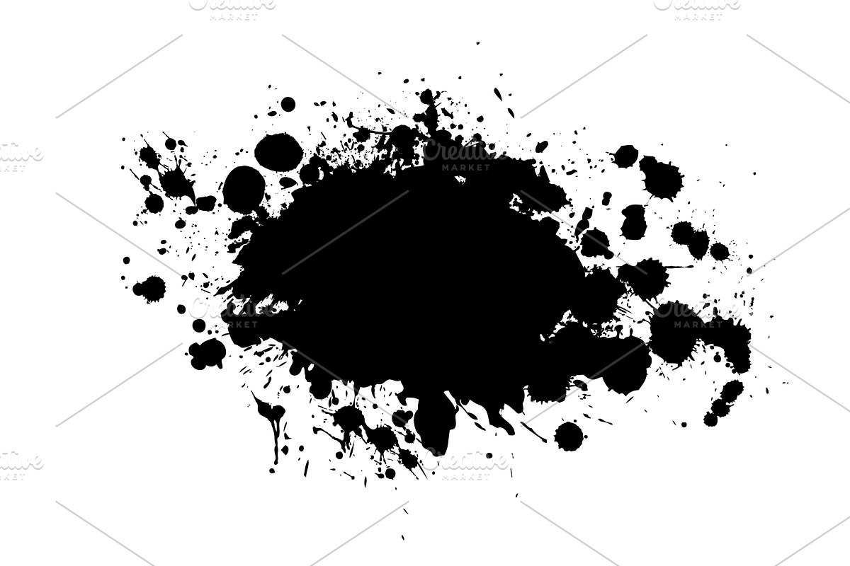 Splatter Paint Texture . Black Spray, an Object Illustration by ...