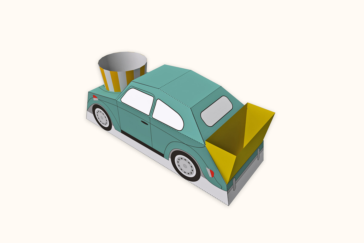 Car food box - 3dpapercraft, a Print Template by PAPER amaze (Photo 4 of 6)