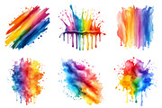 Watercolor Rainbow Paint Splash PNG, an Illustration by SinaCreation (Thumbnail 2 of 5)