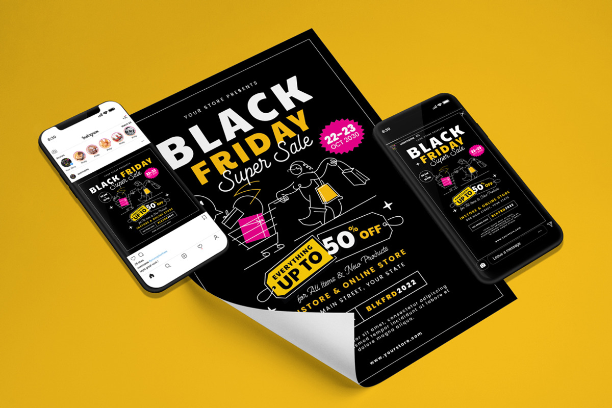 Black Friday Sale Set, a Flyer Template by Totem Design Studio (Photo 3 of 5)