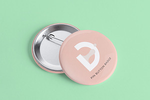 Button Badge Mockup