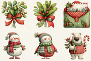 Watercolor Christmas Clipart, an Illustration by DreamCafeArt (Thumbnail 4 of 7)