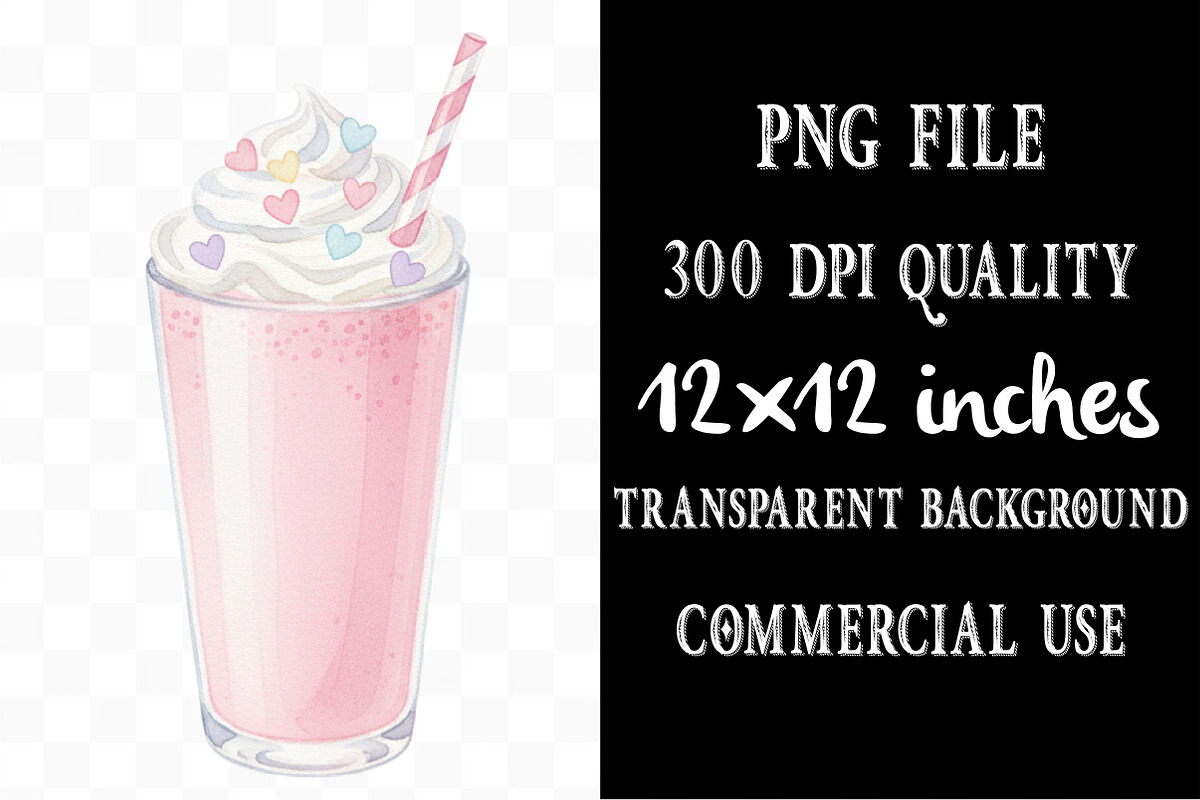 Watercolor Valentine's Day Food Png, an Illustration by Designking (Photo 4 of 5)