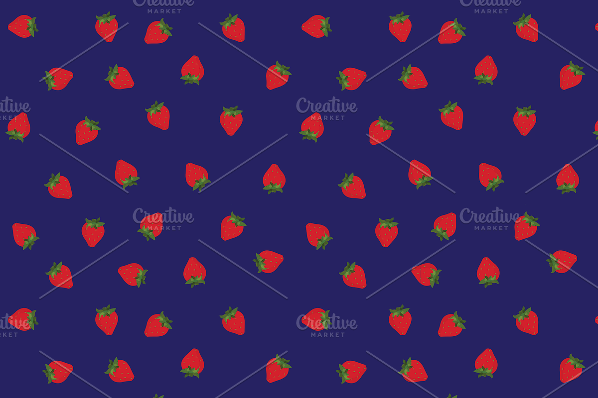9 Seamless strawberry pattern swatch, a Pattern Graphic by Salty Lunch (Photo 10 of 10)