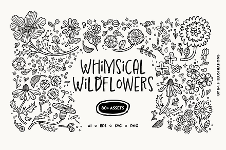 Wildflowers Illustration Bundle