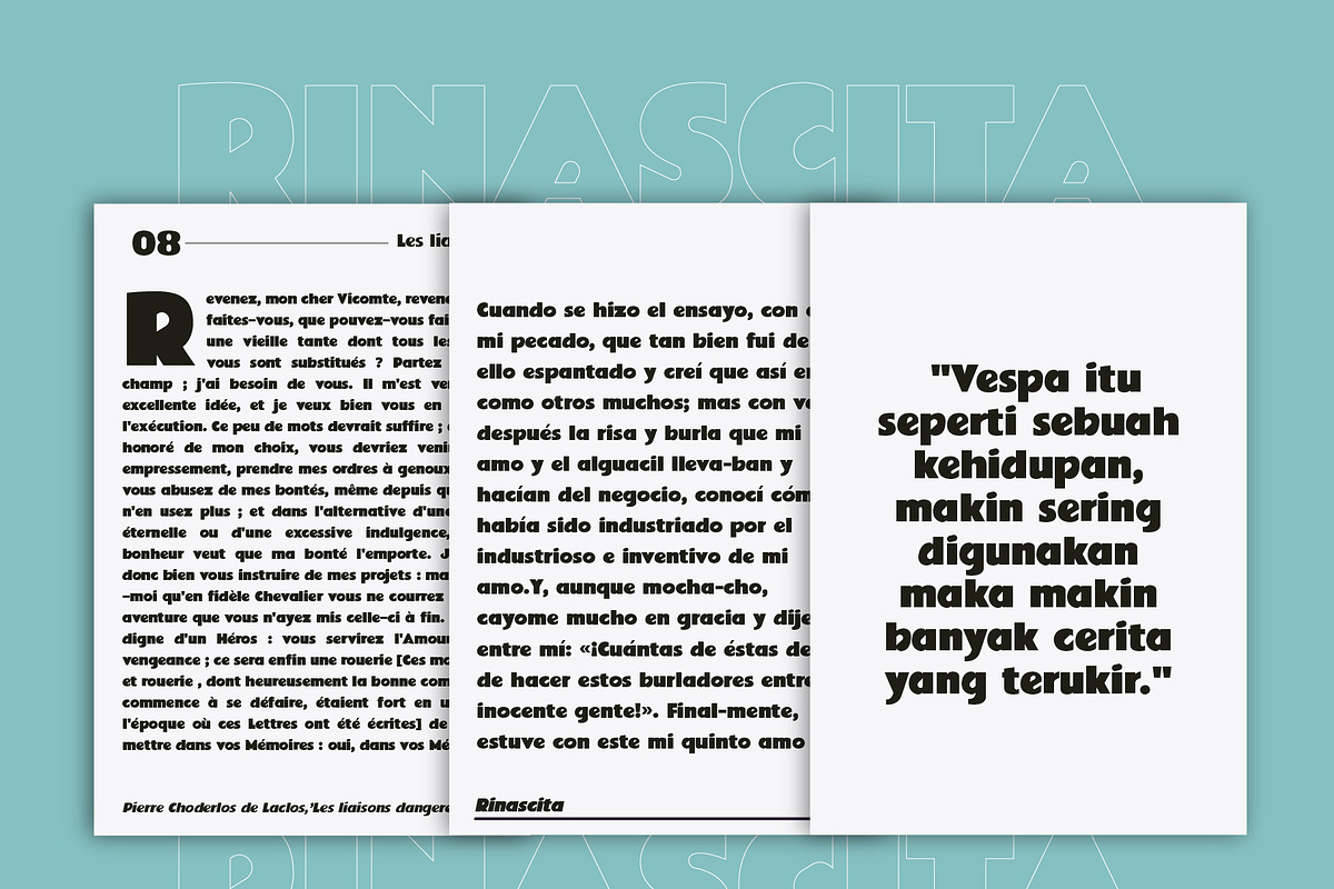 Rinascita Retro Geometric Font, a Blackletter Font by LTNG STUDIO (Photo 7 of 10)